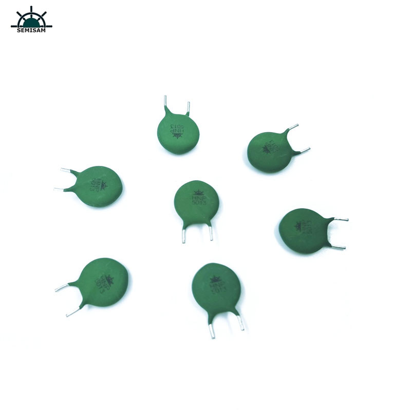 Fabricante original curva forma plomo verde silicio 5 ohm 5d13 diámetro 13 mm resistencia Power NTC Thermistor